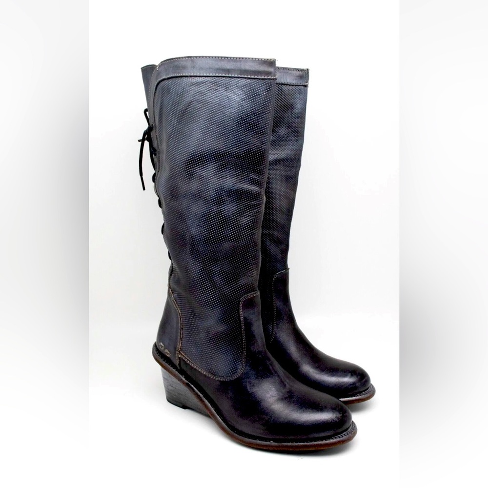 Bed Stu Empress Distressed Tall Wedge Boots SIZE 10
